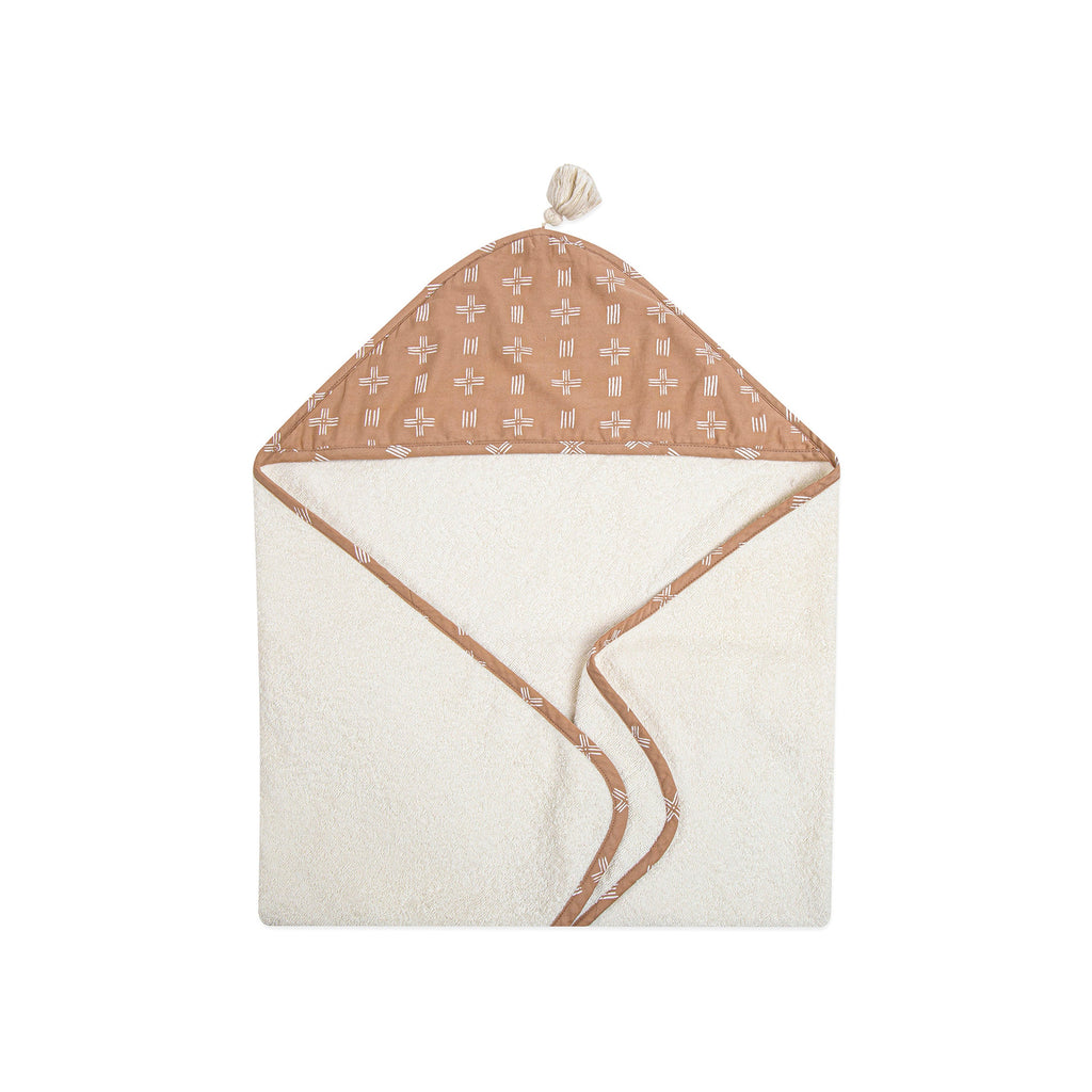 Crane Baby Hooded Towel - Ezra Copper Dash