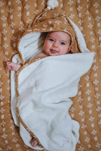 Crane Baby Hooded Towel - Ezra Copper Dash
