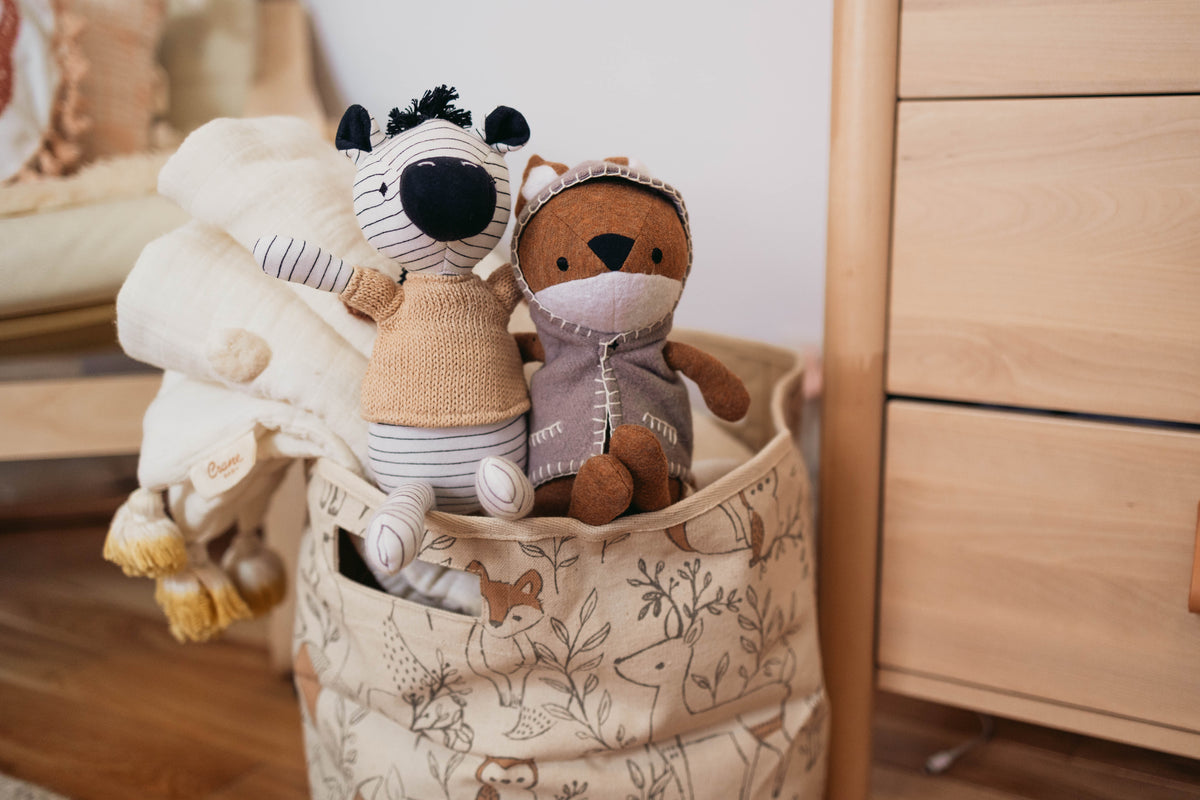 Crane Baby Storage Bin - Ezra Animal