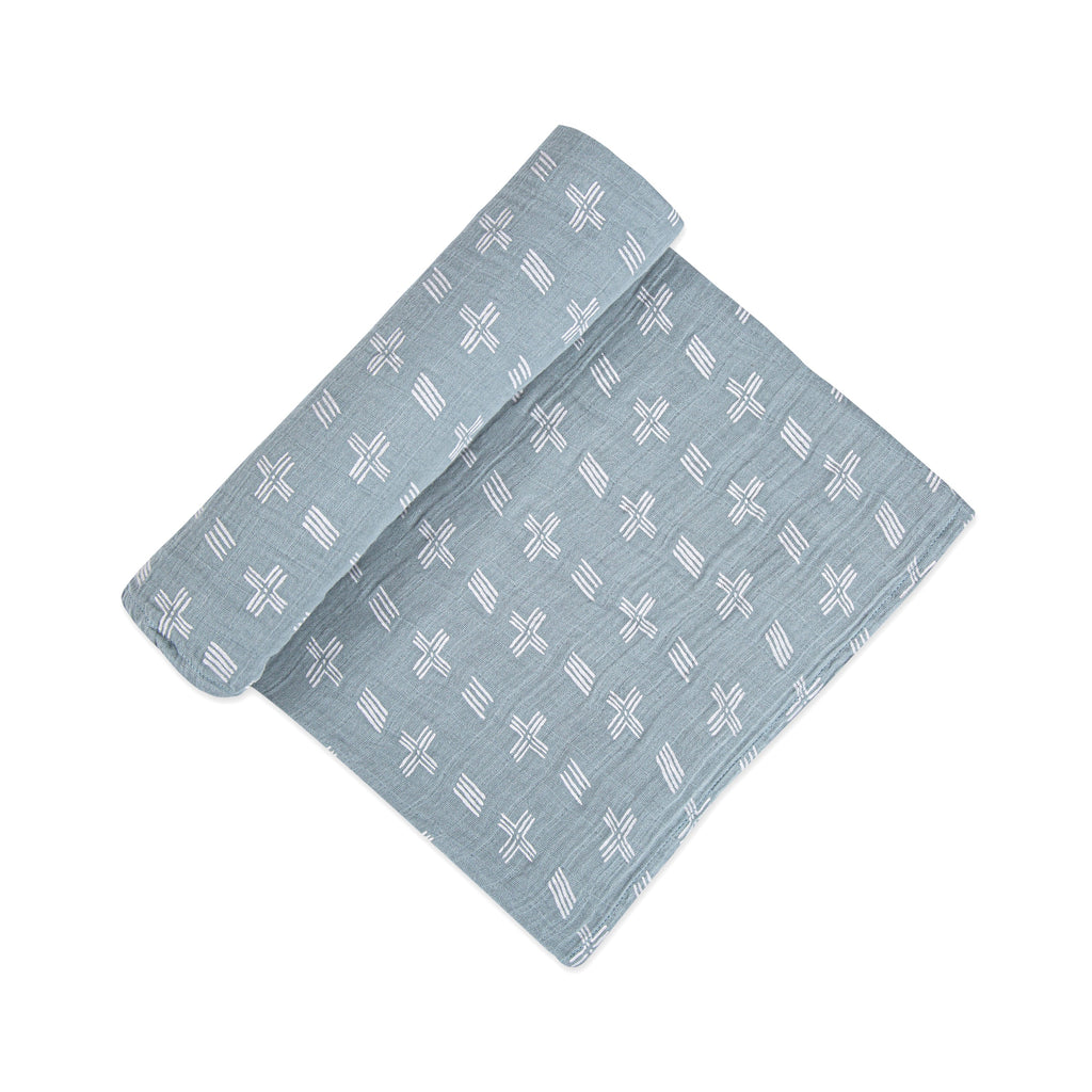 Crane Baby Single Swaddle Wrap - Ezra River Dash