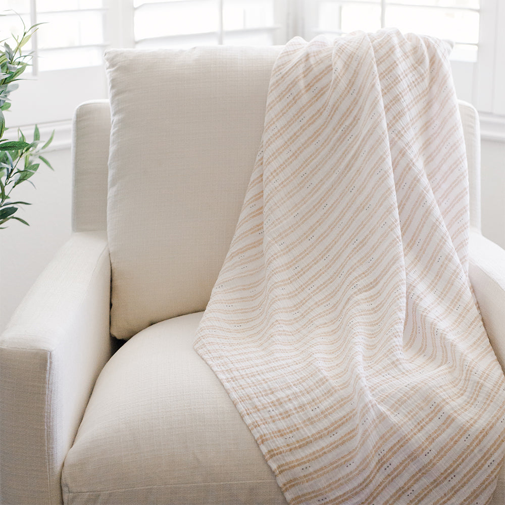 Crane Baby Single Swaddle Wrap - Ezra Herringbone