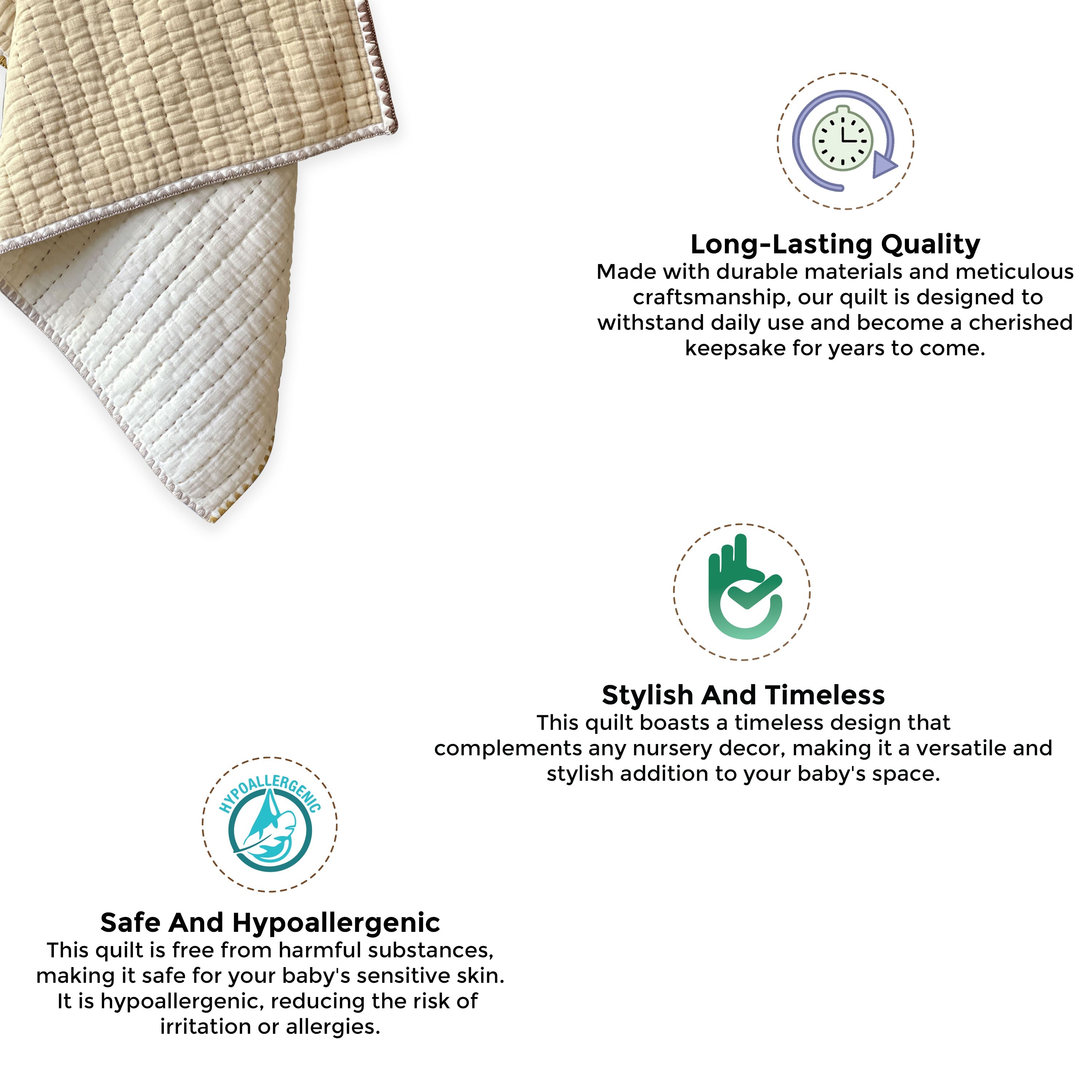 Crane Baby Quilted Blanket - Kendi