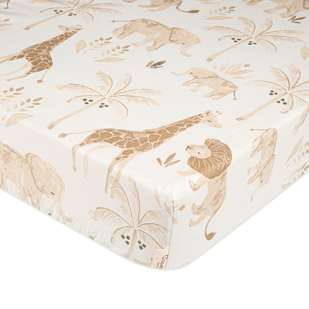 Crane Baby Crib Sheet - Kendi Animal