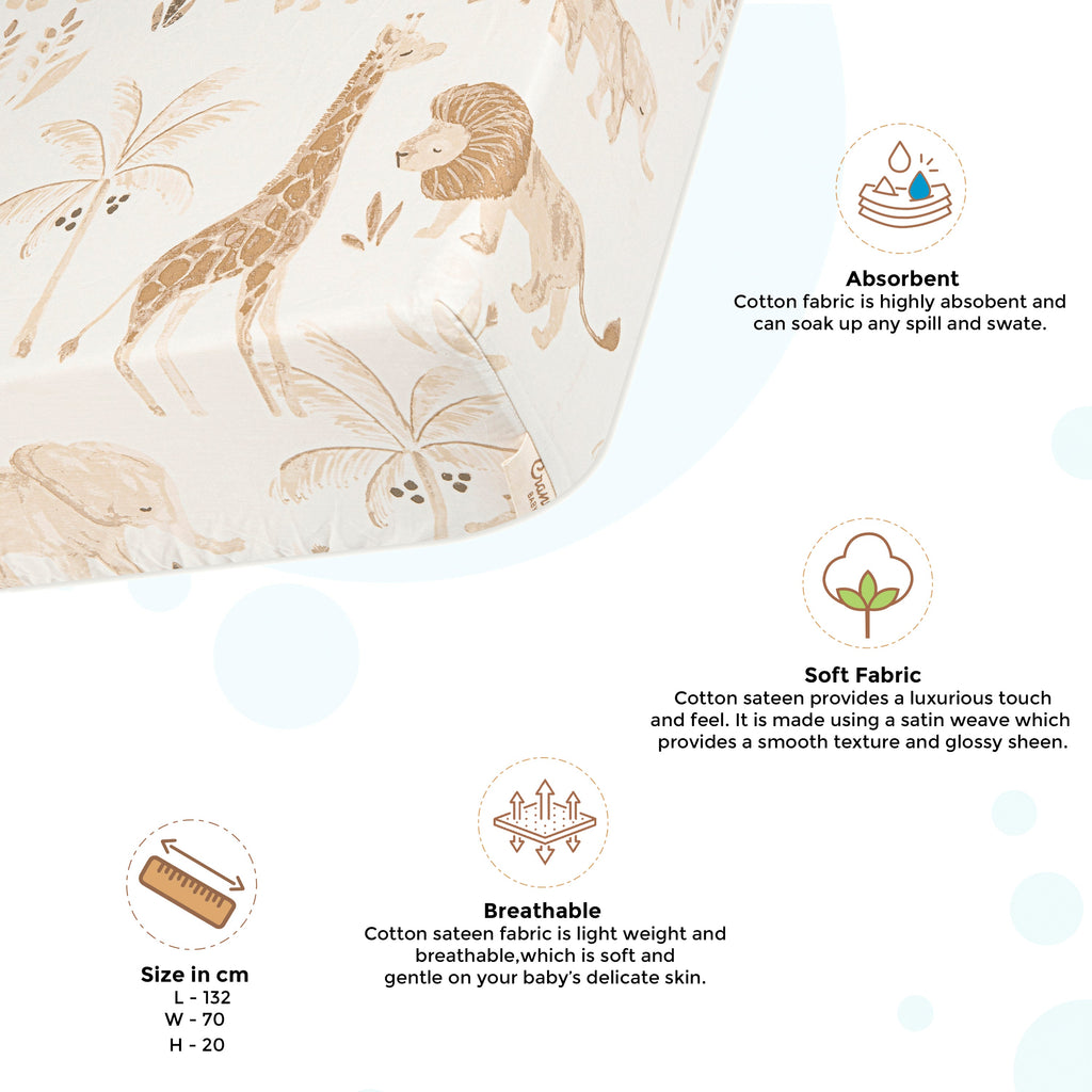 Crane Baby Crib Sheet - Kendi Animal