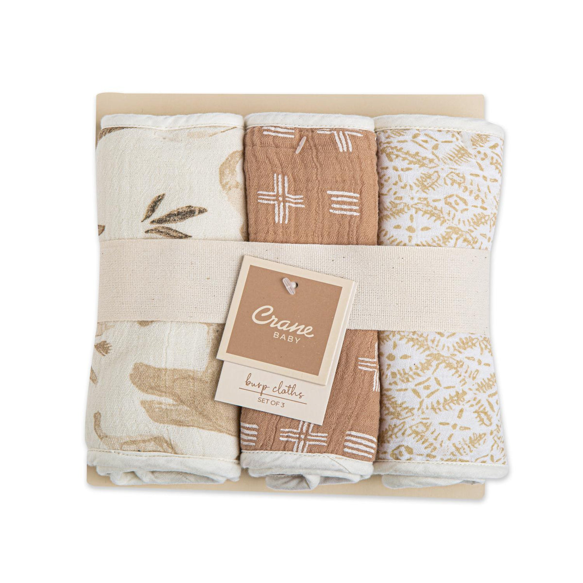 Crane Baby Burp Cloth Set - Kendi Safari