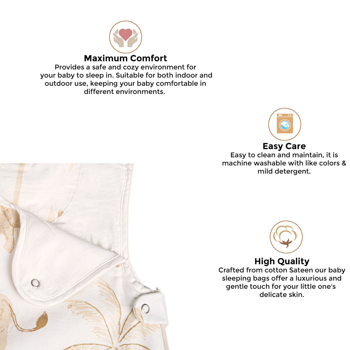 Crane Baby Sleeping Bag - Kendi Safari (Cotton Sateen 0-9mo.)