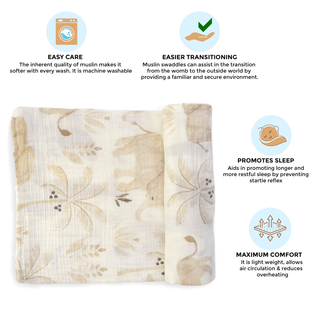 Crane Baby Single Swaddle Wrap - Kendi Safari