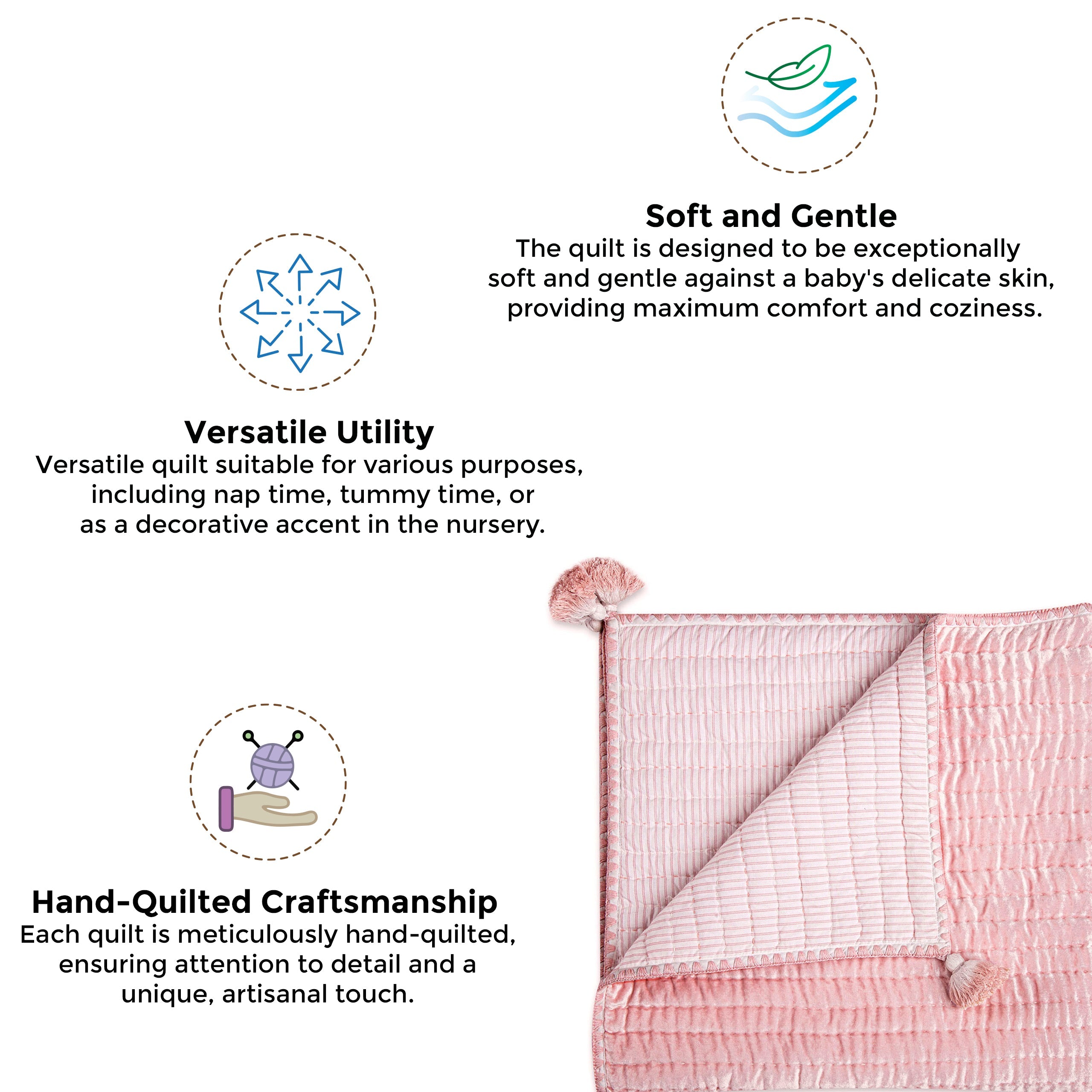 Crane Baby Quilted Blanket - Parker