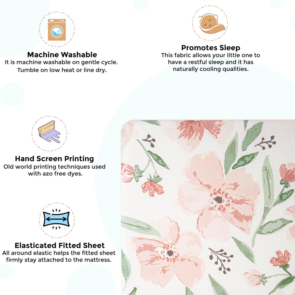 Crane Baby Crib Sheet - Parker Floral
