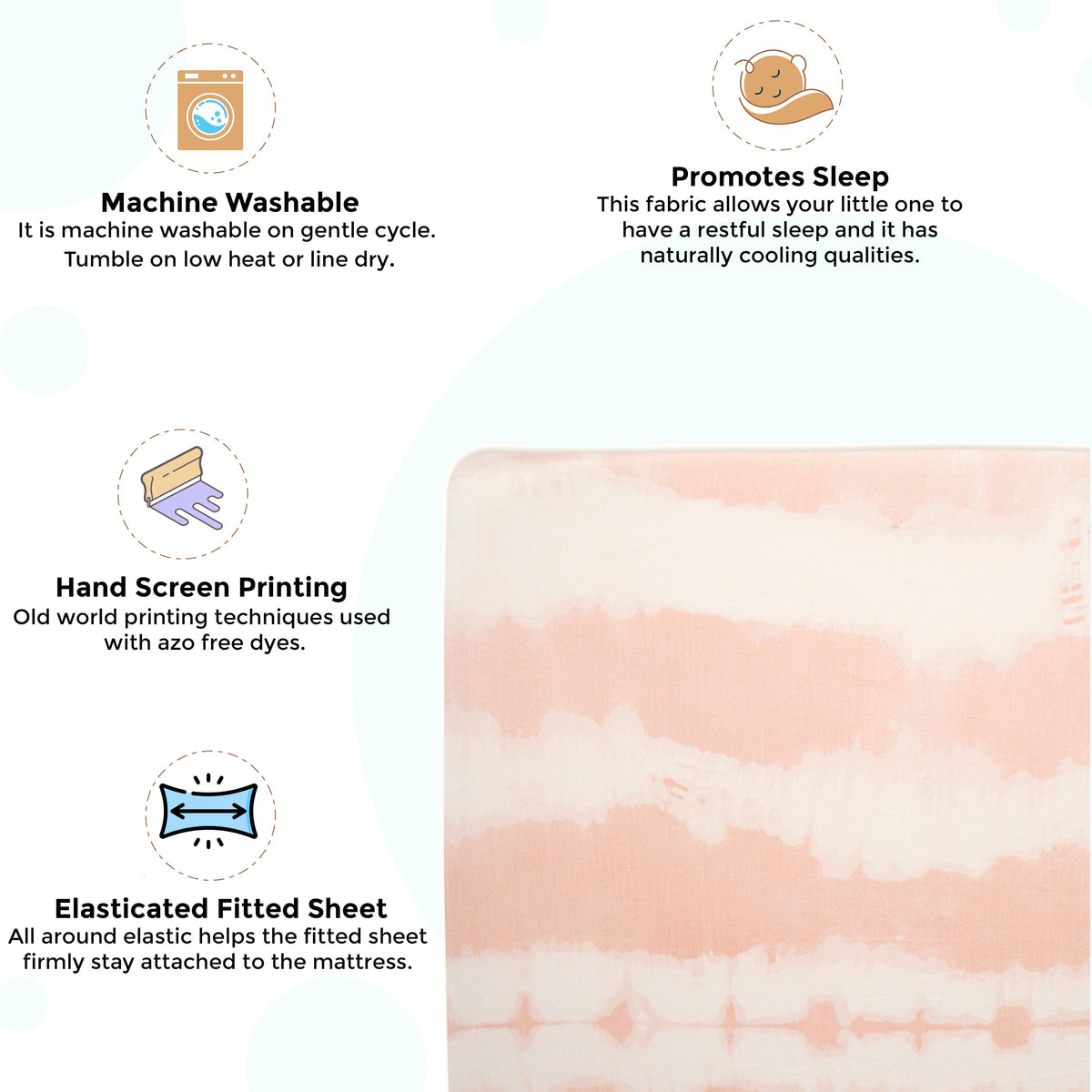 Crane Baby Crib Sheet - Parker Tie-Dye