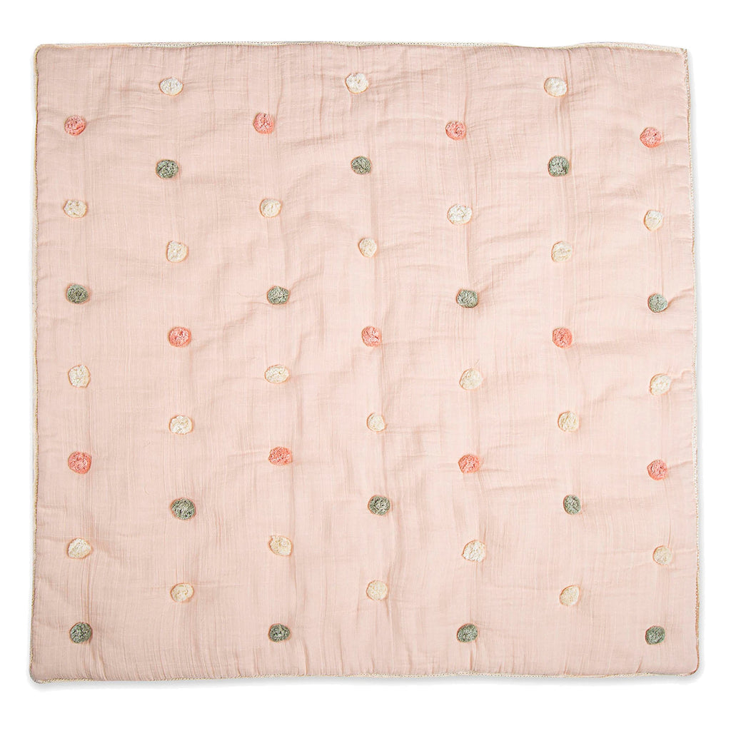 Crane Baby Pom Pom Quilted Blanket - Parker