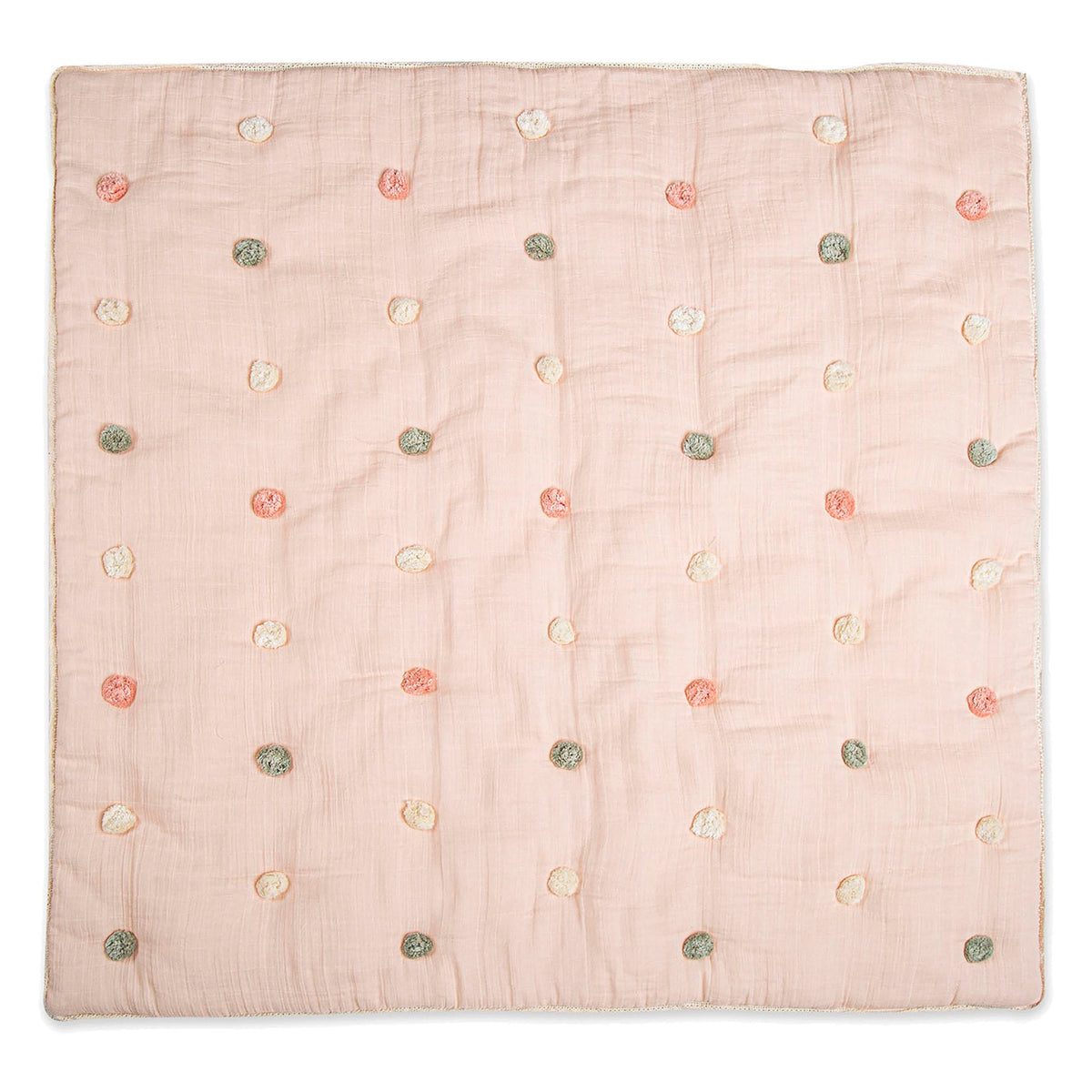 Crane Baby Pom Pom Quilted Blanket - Parker