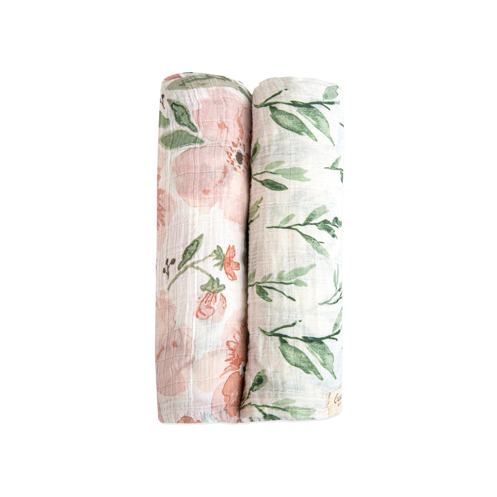 Crane Baby Muslin Swaddle Set of 2 - Parker Floral