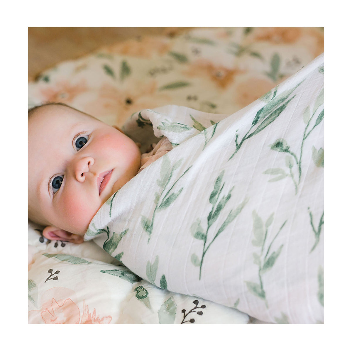 Crane Baby Muslin Swaddle Set of 2 - Parker Floral