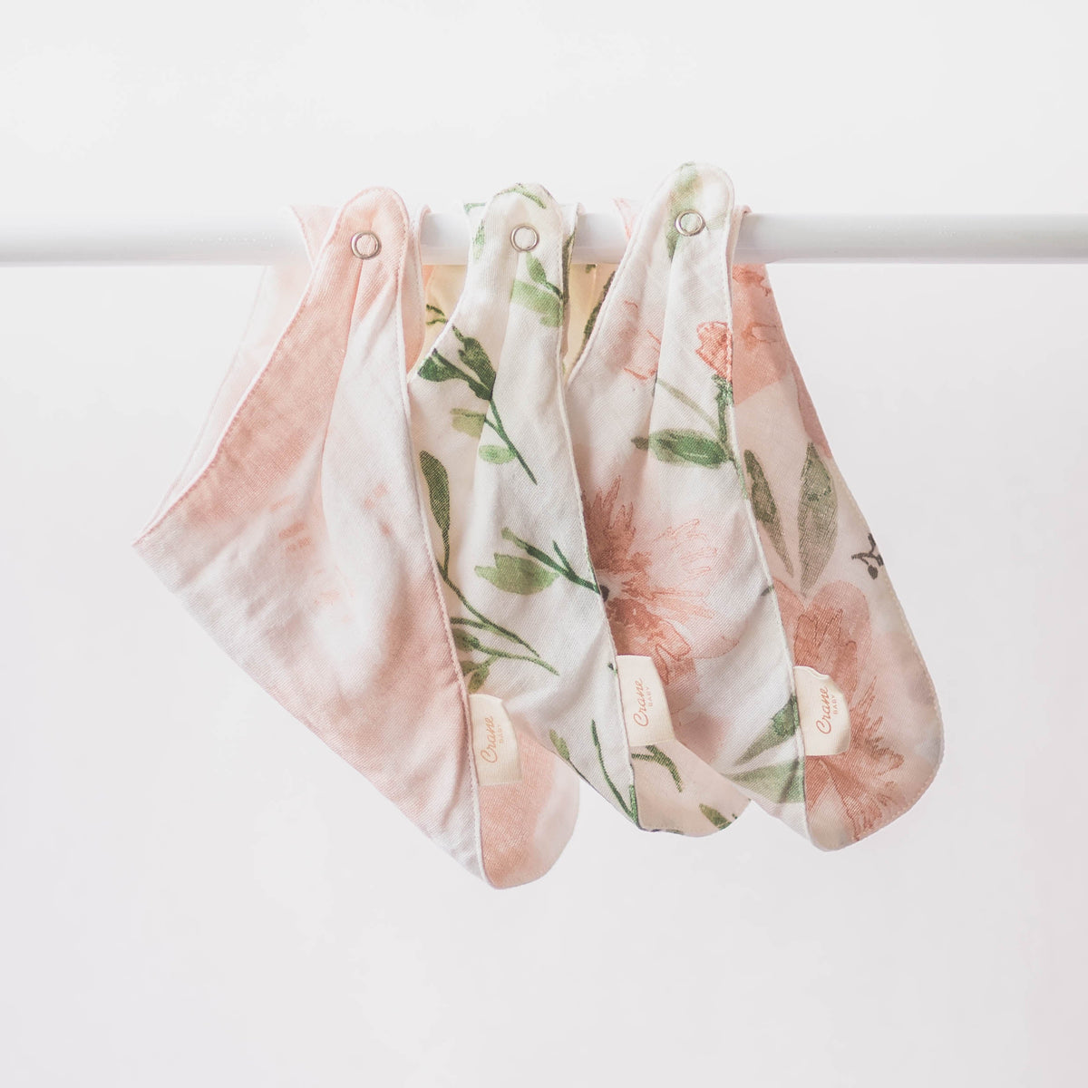 Crane Baby Bandana Bib Set - Parker Floral