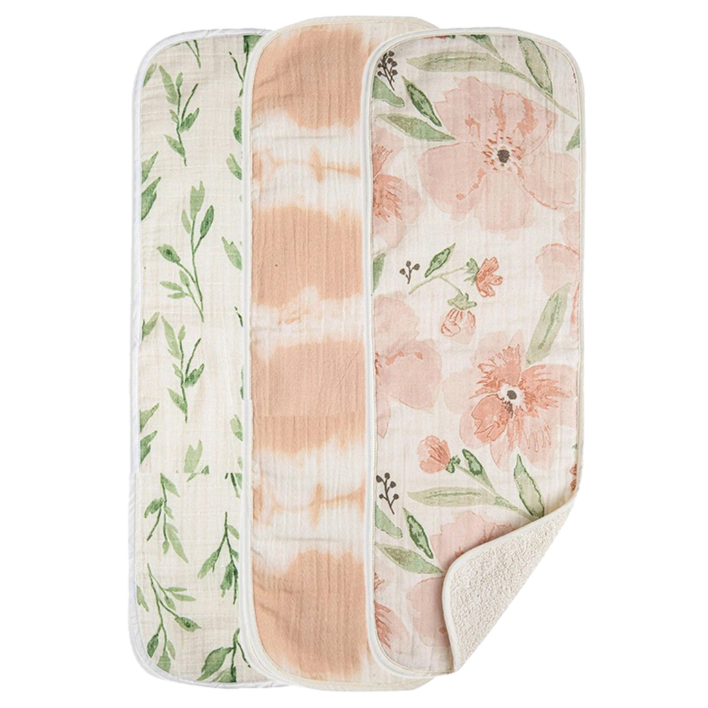 Crane Baby Burp Cloth Set - Parker Floral