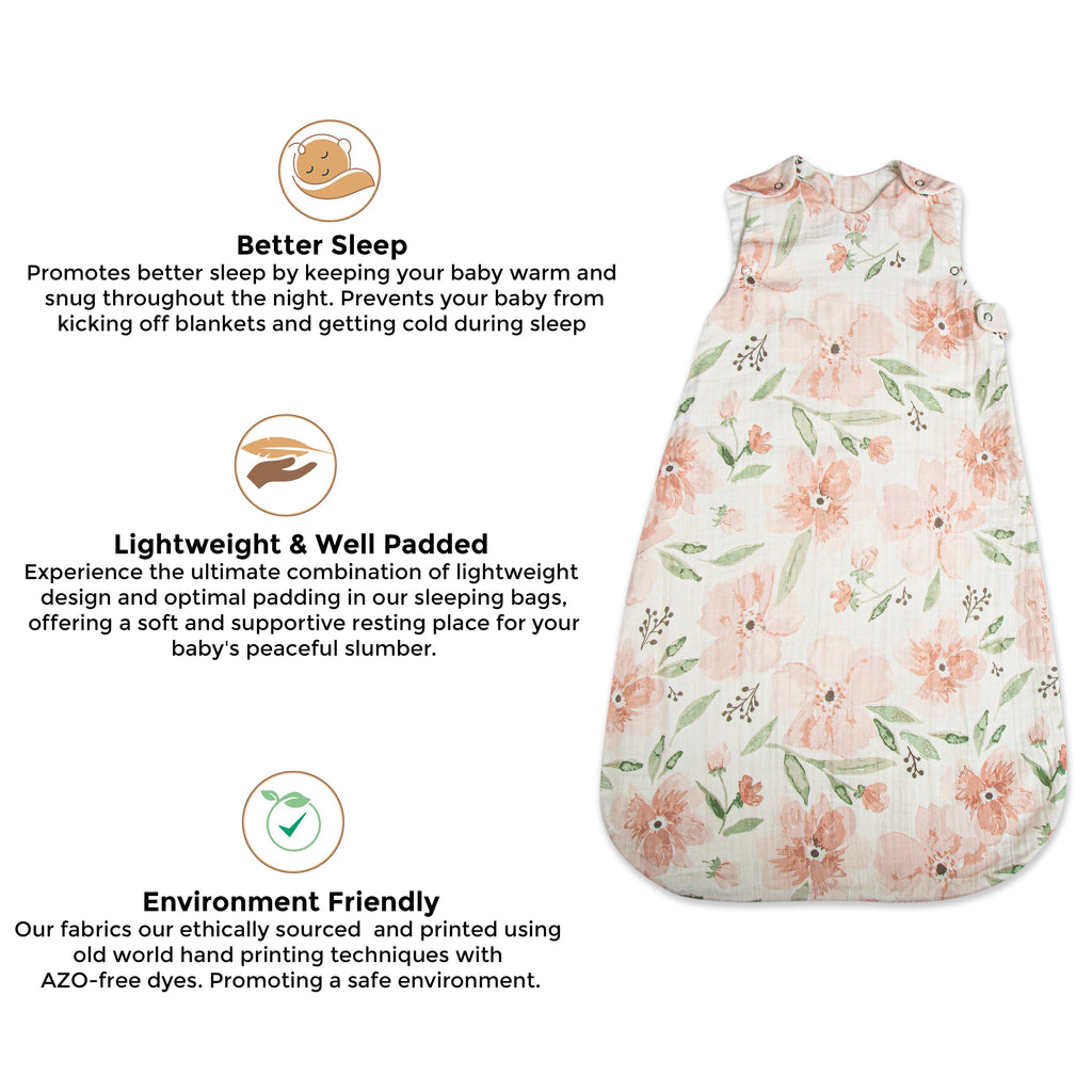 Crane Baby Sleeping Bag - Parker Floral (Muslin 0-9mo.)