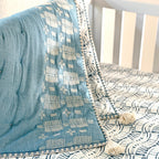 Crane Baby Quilted Blanket - Caspian