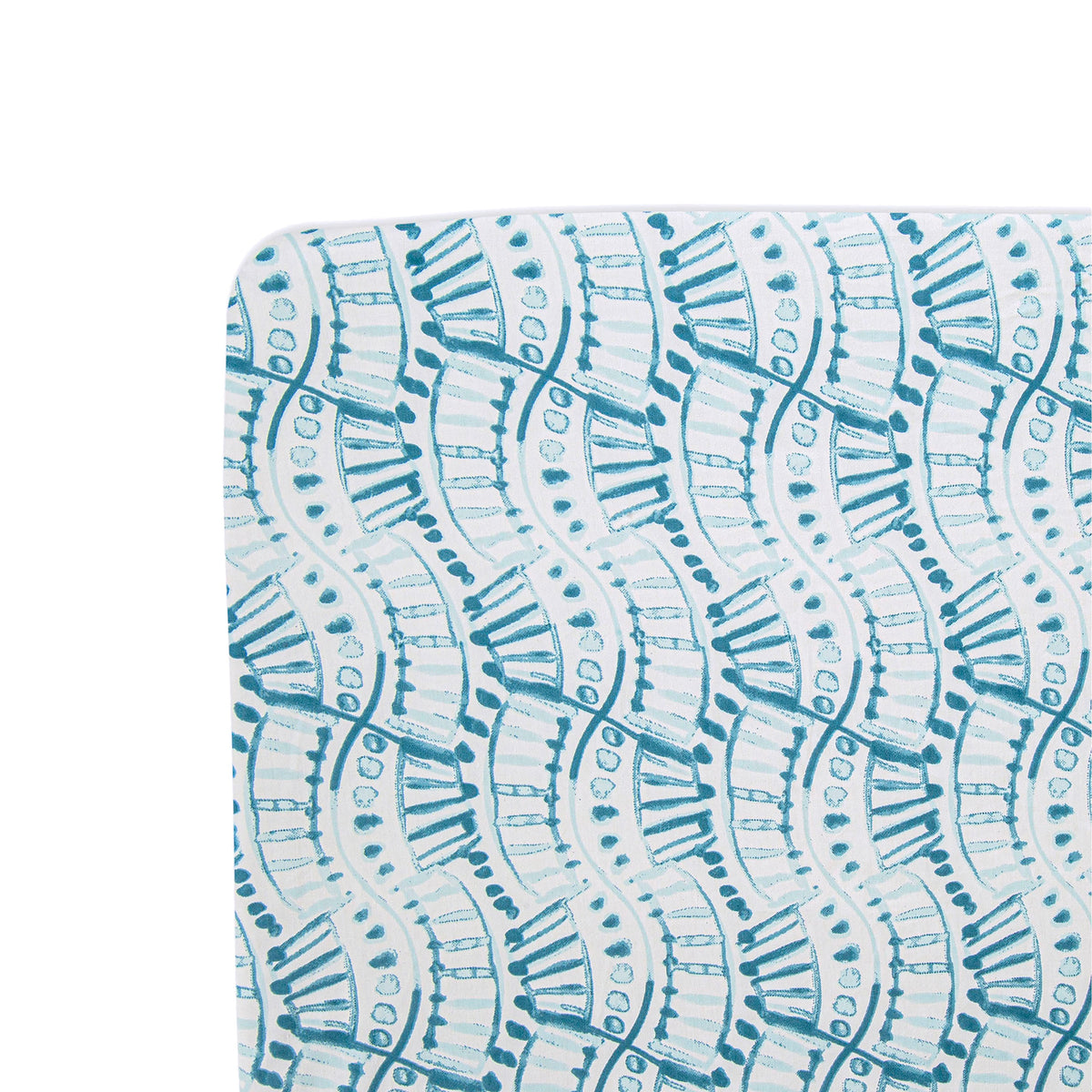 Crane Baby Crib Sheet - Caspian Indigo
