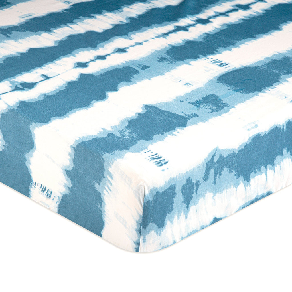 Crane Baby Crib Sheet - Caspian Tie-Dye