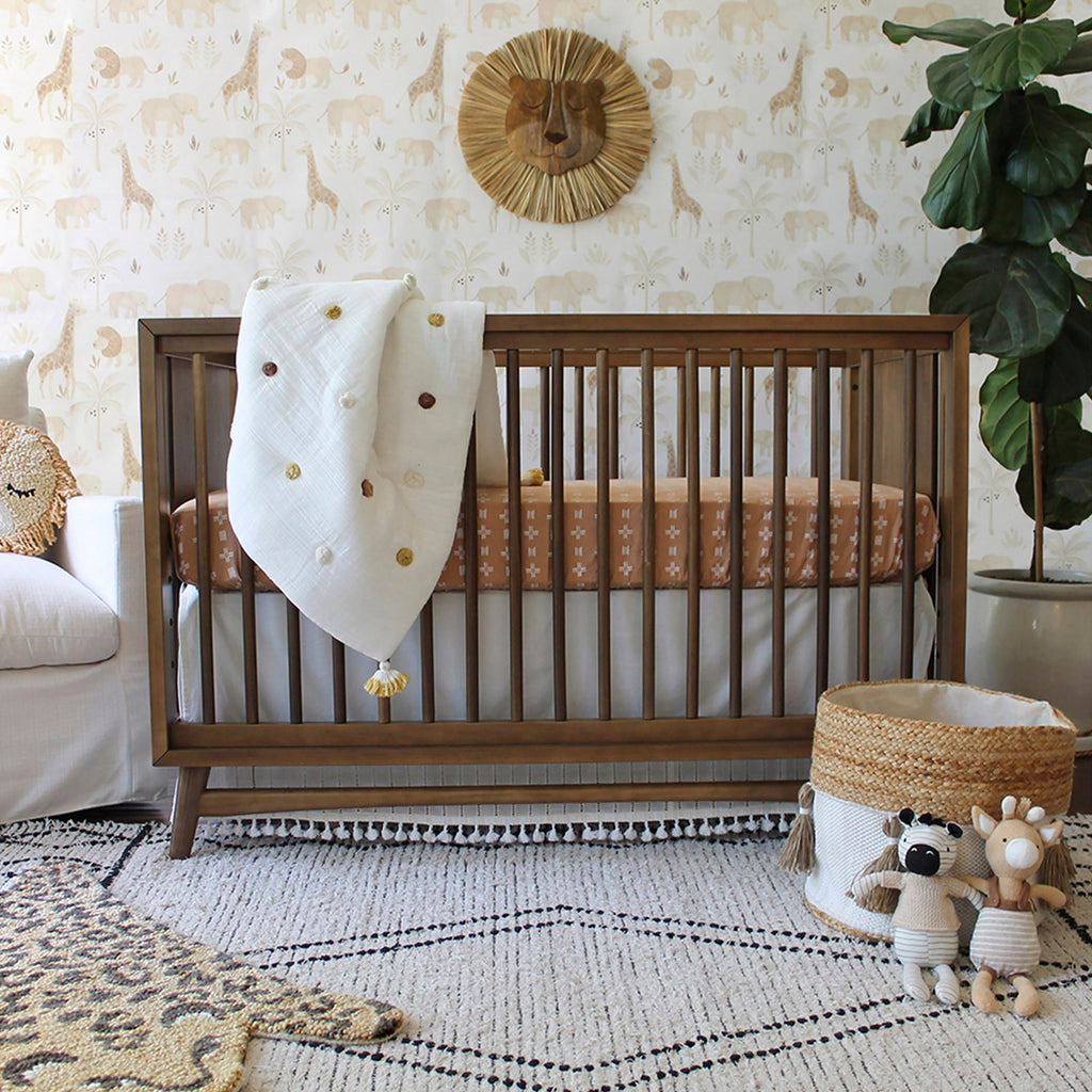 Crane Baby Pom Pom Quilted Blanket - Kendi