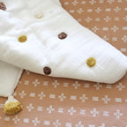 Crane Baby Pom Pom Quilted Blanket - Kendi