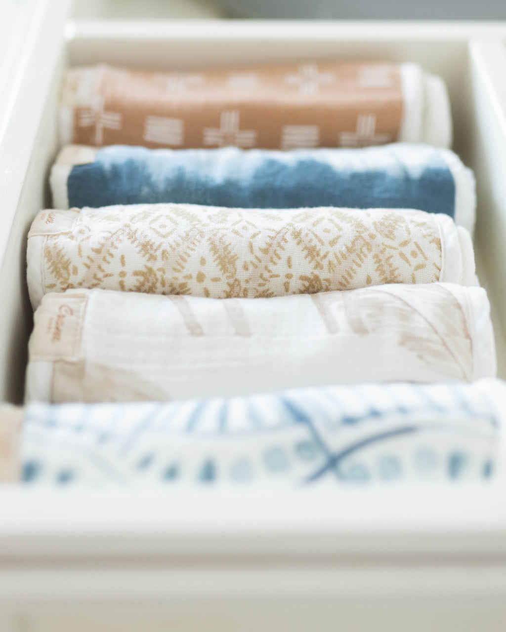Crane Baby Burp Cloth Set - Caspian Whale