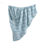 Crane Baby Single Swaddle Wraps - Caspian Indigo Print
