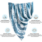 Crane Baby Single Swaddle Wrap - Caspian Tie-Dye