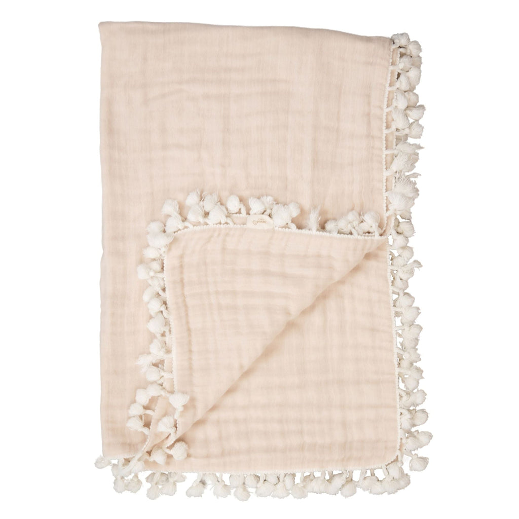 Crane Baby 6 Layer Muslin Blanket - Desert Rose