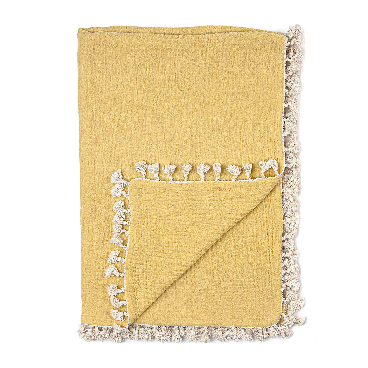 Crane Baby 6 Layer Muslin Blanket  - Ochre
