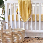 Crane Baby 6 Layer Muslin Blanket  - Ochre