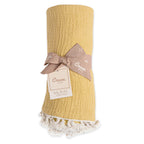 Crane Baby 6 Layer Muslin Blanket  - Ochre