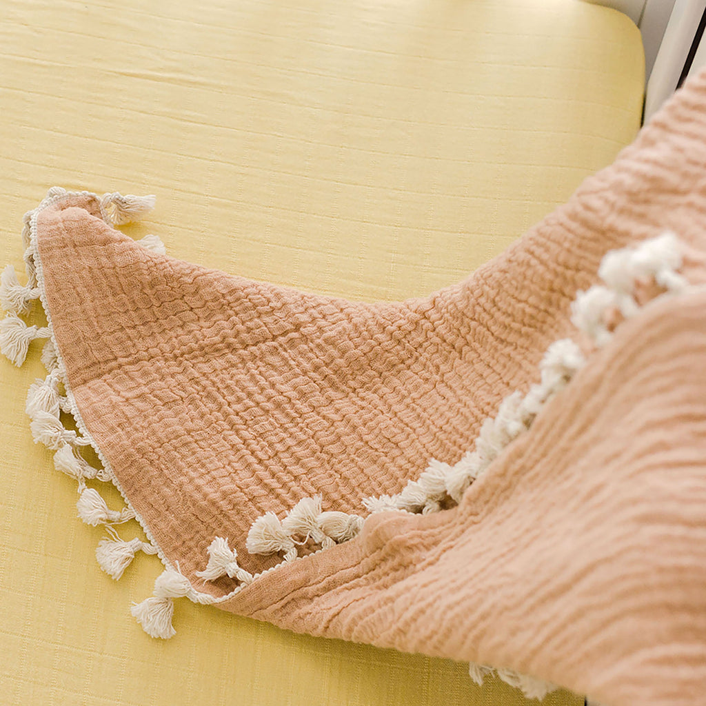 Crane Baby 6 Layer Muslin Blanket - Copper