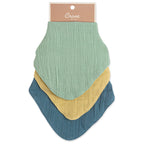 Crane Baby Bandana Bib Set - River Blue