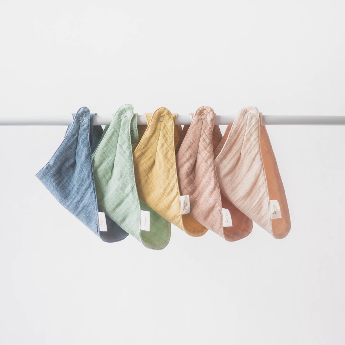 Crane Baby Bandana Bib Set - River Blue