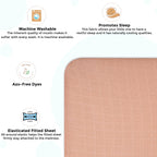 Crane Baby Crib Fitted Sheet - Muslin Copper