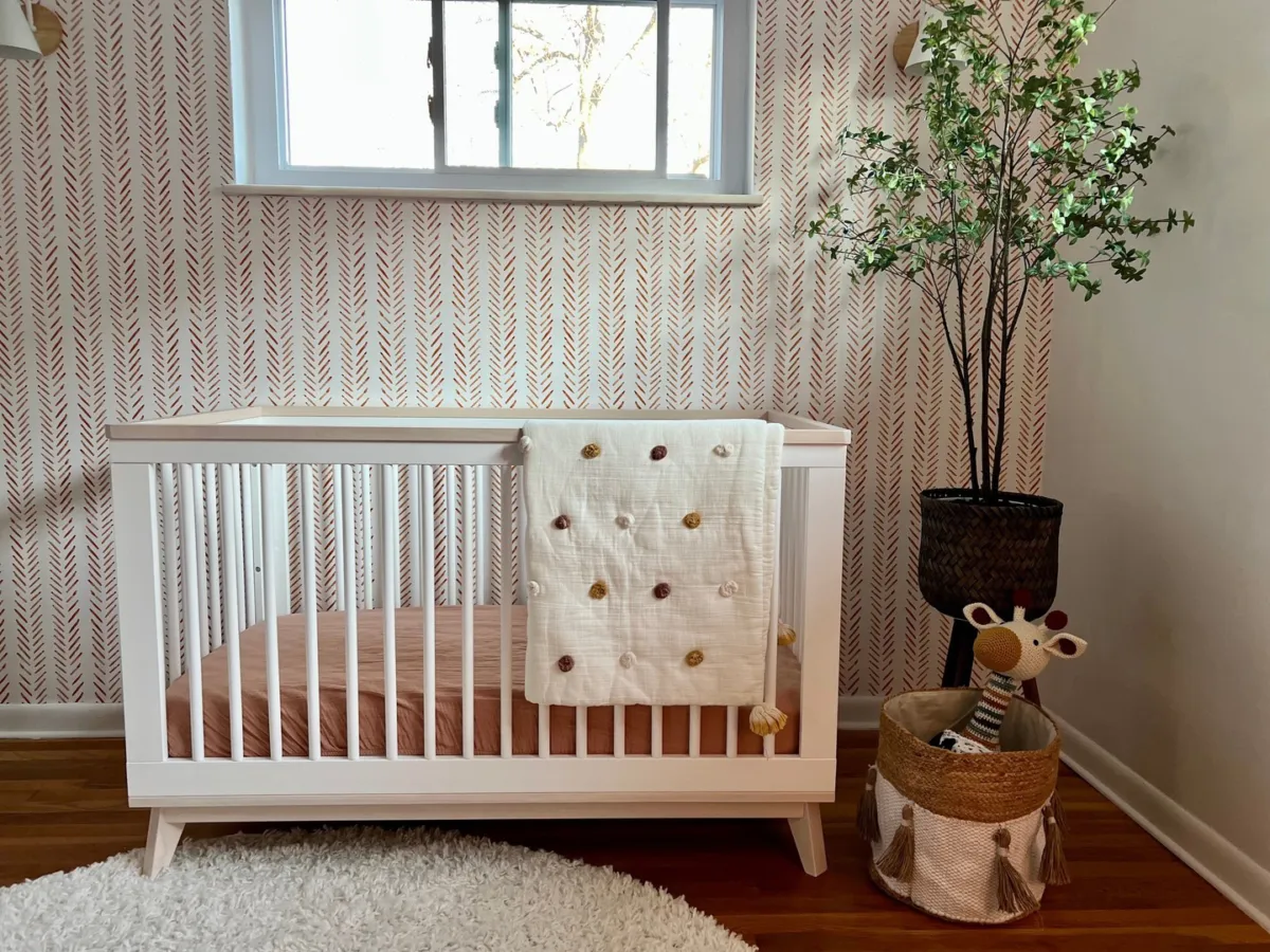 Crane Baby Crib Fitted Sheet - Muslin Copper
