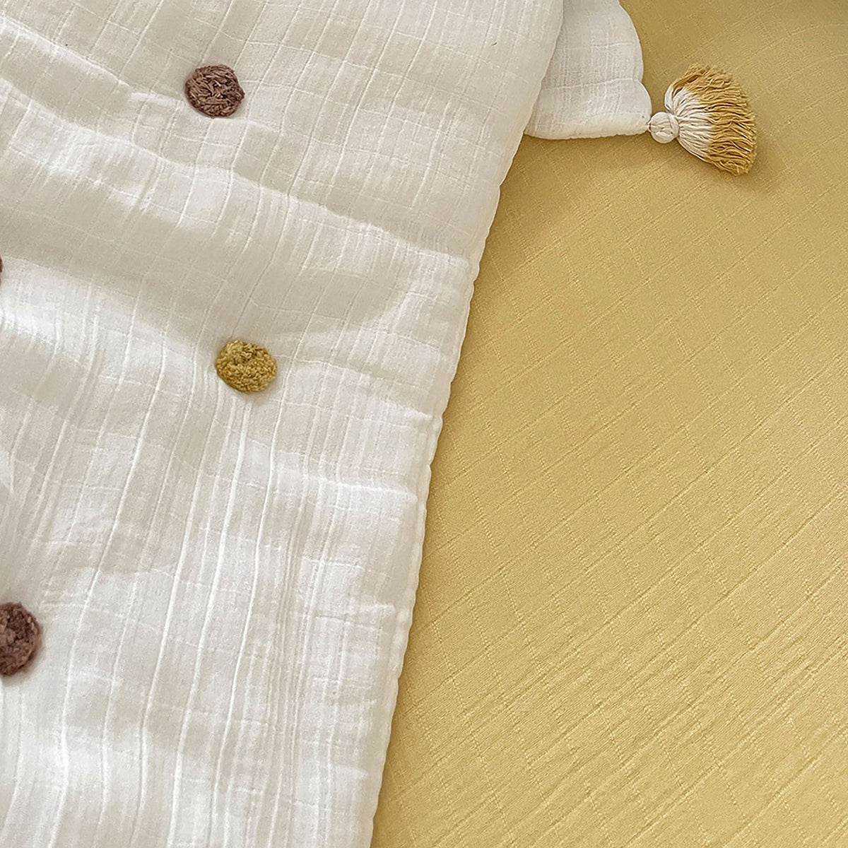 Crane Baby Crib Fitted Sheet - Muslin Ochre