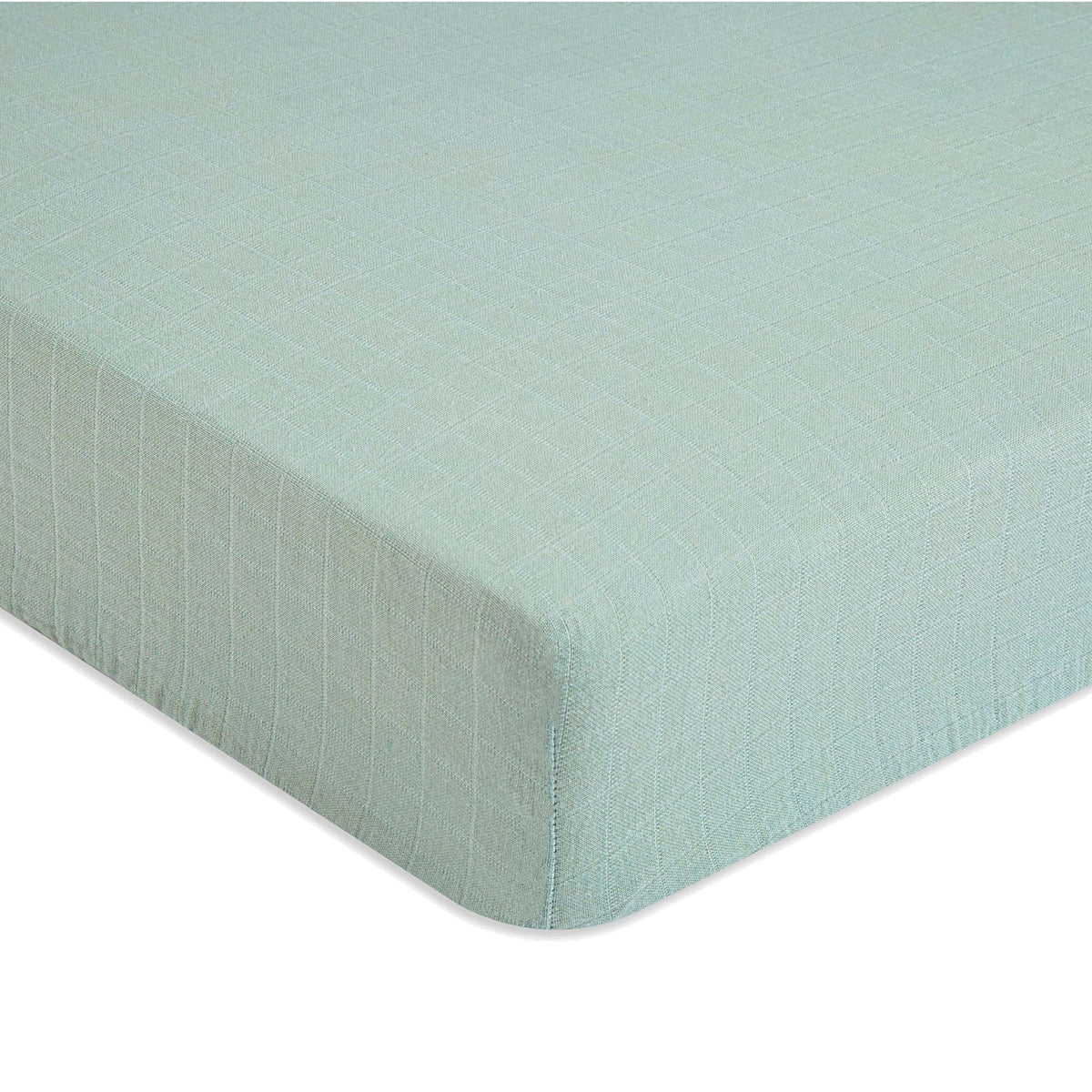 Crane Baby Crib Fitted Sheet - Muslin Evergreen