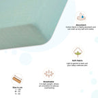 Crane Baby Crib Fitted Sheet - Muslin Evergreen