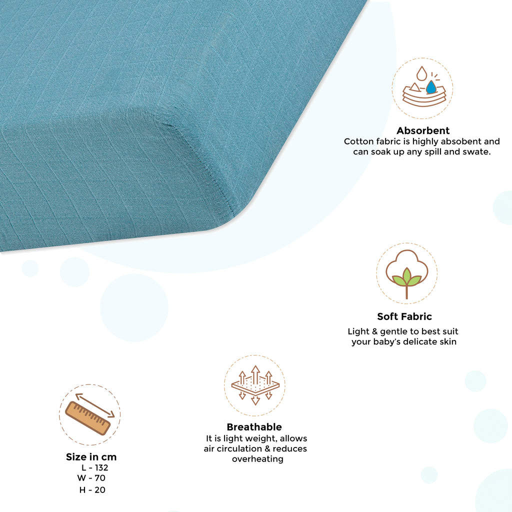 Crane Baby Crib Fitted Sheet - Muslin Riverstone