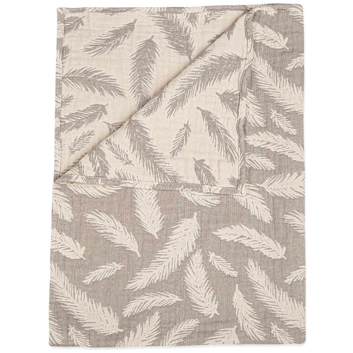 Crane Baby Jacquard Blanket Grey Feather