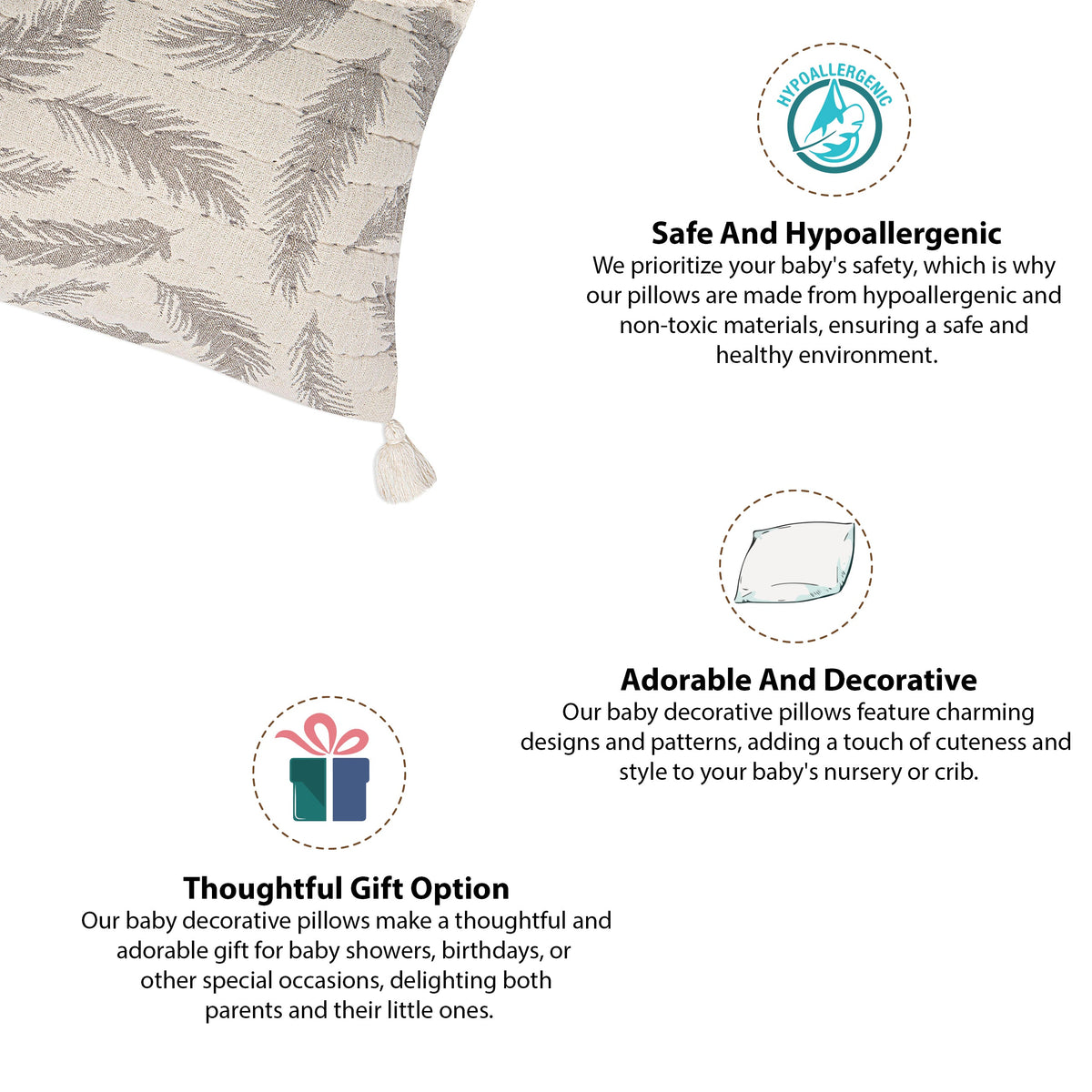 Crane Baby Jacquard Feather Pillow