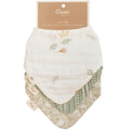 Crane Baby Bandana Bib Set - Willow Dainty Leaf