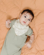 Crane Baby Bandana Bib Set - Willow Dainty Leaf