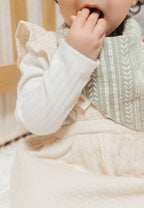 Crane Baby Bandana Bib Set - Willow Dainty Leaf