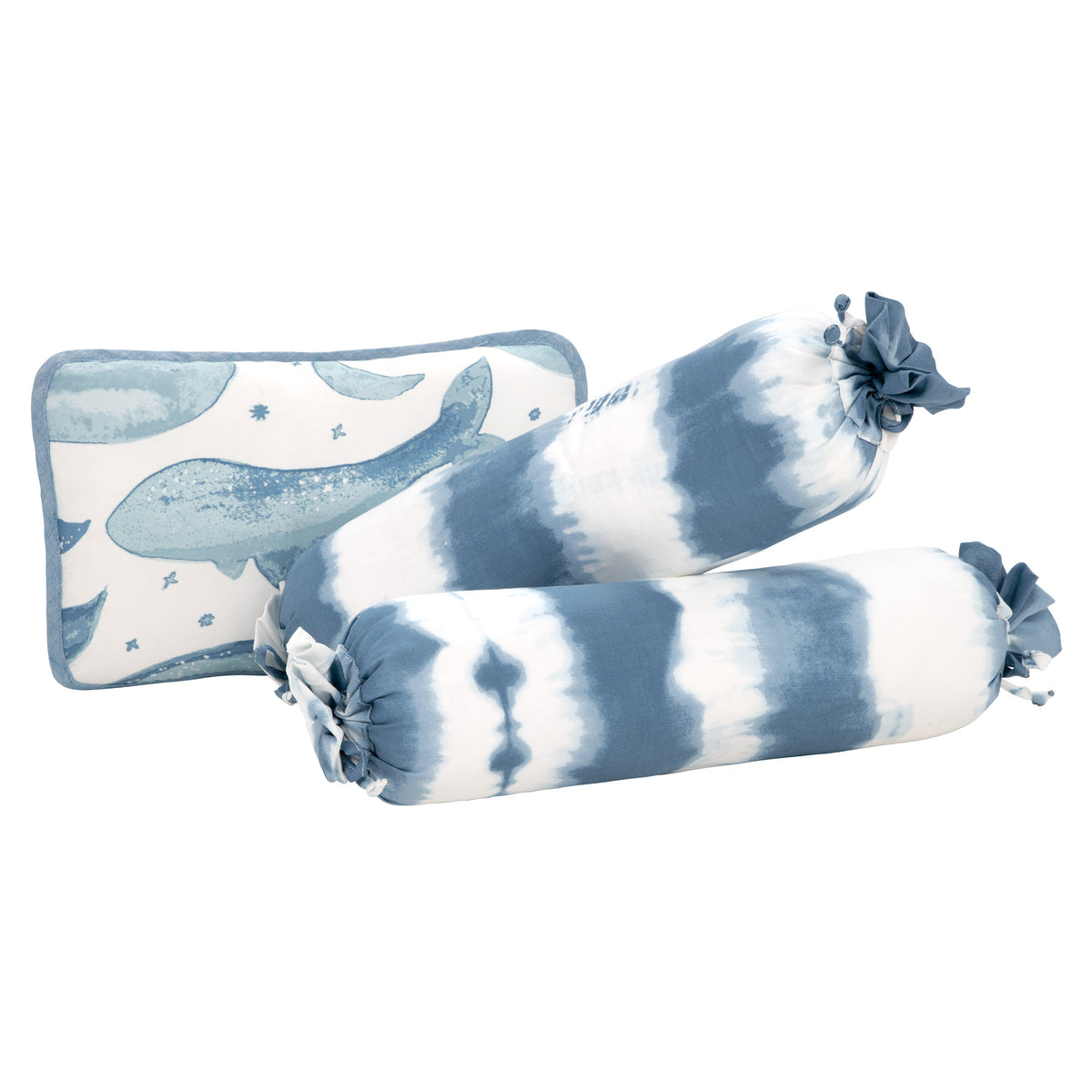 Crane Baby Pillow and Bolster Set - Caspian Whale