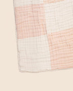 Abracadabra Organic Muslin Patchwork Blanket Pink