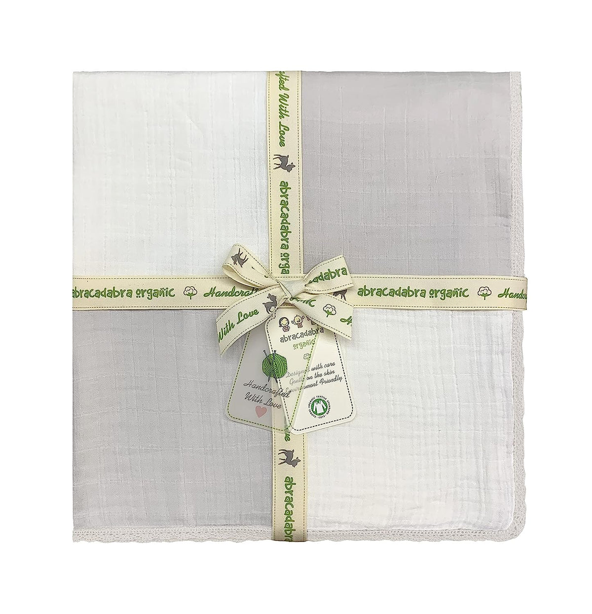 Abracadabra Organic Muslin Patchwork Blanket Grey